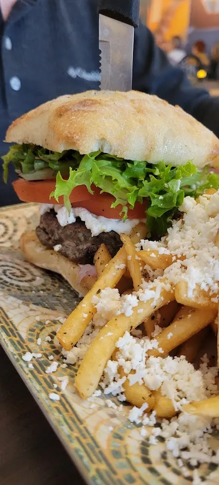 Hercules Burger and Fries with Cheese