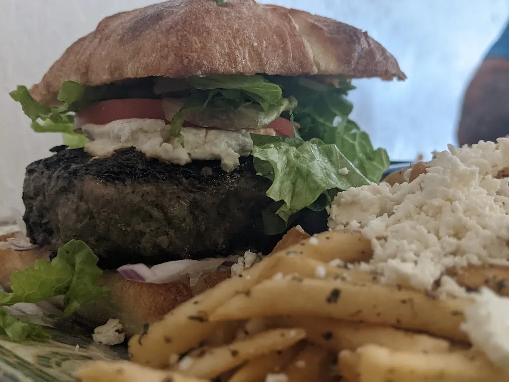 Zorba Burger and Greek Fries